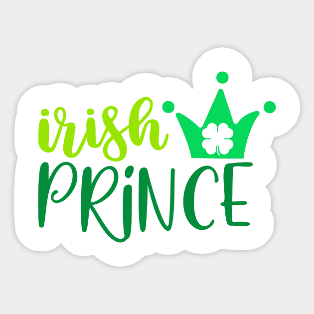 Irish Prince Sticker by Coral Graphics